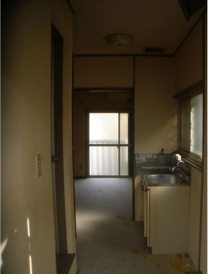 【1K】ゴミやクッションフロアの撤去と家財整理の施工後