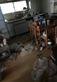【5K】死後一週間経過した現場の清掃・ご遺品の仕分け(205,000円)の施工前
