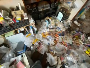 佐賀県三養基郡 特殊清掃・ゴミ屋敷片付けの施工前