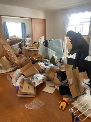 2階建6LDK(物置小屋有)の生前整理作業 秋田市の施工前