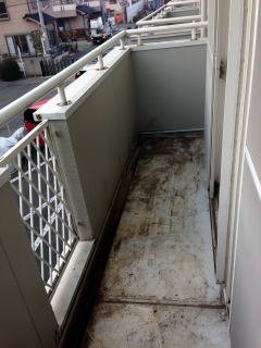 アパートテラス清掃の施工後