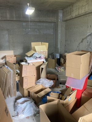 1フロア(倉庫)の部屋片付けの施工前