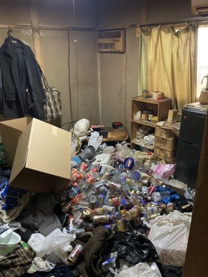 1R・アパートの部屋片付けの施工前