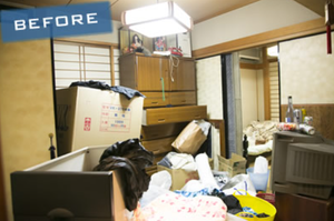 名古屋市瑞穂区での不用品回収の施工前