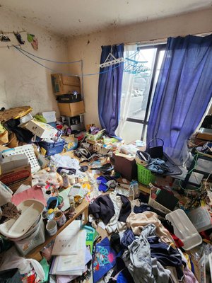 3DKアパートのゴミ屋敷清掃の施工前