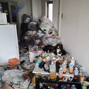 1LDK・マンションのゴミ屋敷片付けの施工前