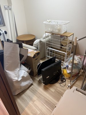 1K・アパートの遺品整理の施工前