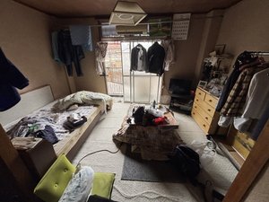 マンション2階(EVなし)・2Kの遺品整理の施工前