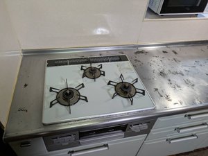 ガスコンロの清掃の施工後