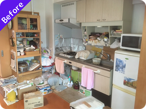 2DK・マンションの部屋片付けの施工前