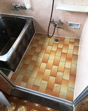 浴室コーキング作業の施工後