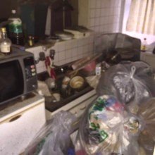 【2K】アパートのゴミ屋敷清掃:お急ぎの場合もスピーディーに対応いたします。の施工前