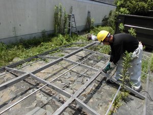 物干し竿の解体の施工後