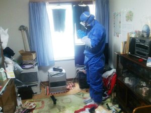 孤独死がおきてしまったお部屋も特殊清掃で除菌清掃いたします。の施工前