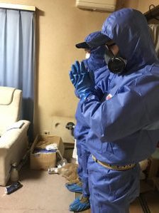 孤独死現場の特殊清掃と消臭の施工前