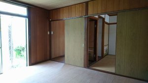 住宅街一戸建て住宅での家財整理の施工前