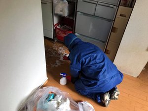 孤独死による特殊清掃とオゾン脱臭の施工後