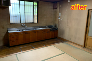 生活用品、家具の搬出作業の施工後