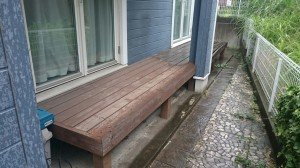 ウッドデッキ解体 横浜市磯子区の施工前