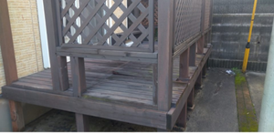 ウッドデッキ解体・撤去作業の施工前