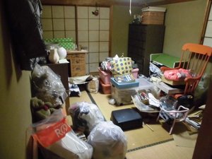 【5LDK】遺品整理と残地物撤去:2日間の施工前