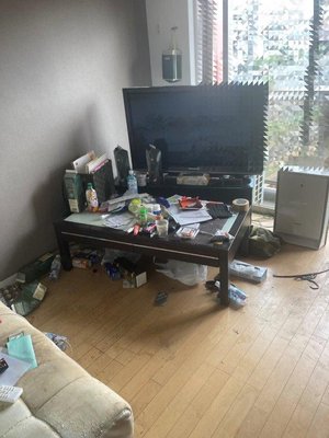 【2DK】賃貸物件の孤独死現場の遺品整理の施工前