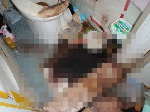 【愛知県】トイレでの特殊清掃の施工前