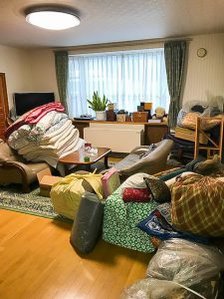 不用品整理(小樽市石山町)の施工前