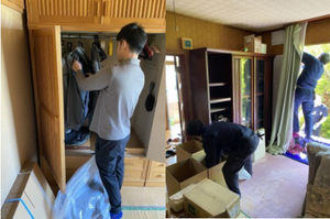大量の遺品整理も迅速かつ丁寧に行いますの施工前