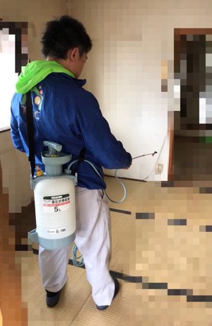 他社様で消臭をしてもらったそうですが、テックにて再消臭脱臭を依頼いただきました。の施工前