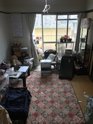 【間取り2K・作業料金20万円】引っ越しの際のお部屋片付け、清掃の施工前