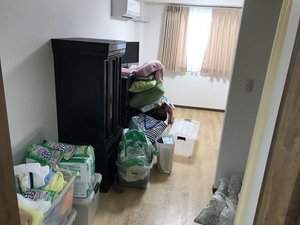 病室の福祉清掃の施工前