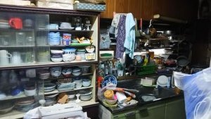 【キッチン】大量の日用品・食器も丁寧に仕分け、回収いたします(長崎県)の施工前