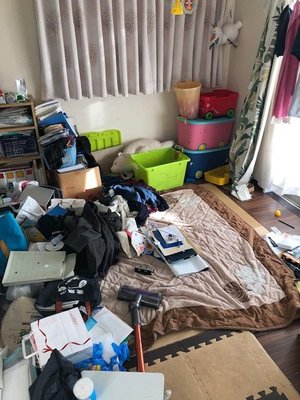 引っ越し前の不用品回収と片付けの施工前