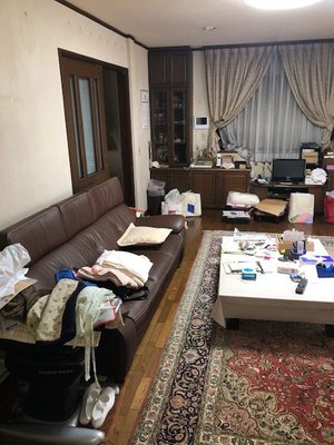 家の売却に伴う片付け作業の施工前