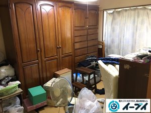遺品整理にともなう家財丸ごと搬出の施工前