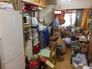 一軒家の家財整理の施工前
