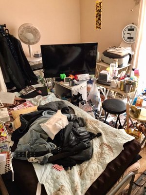 アパートでの孤独死現場清掃の施工前