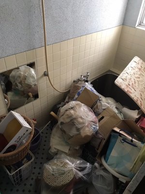 家庭ゴミの回収・処分の施工前