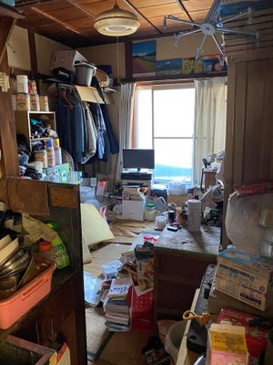 【6畳一間】アパートでの特殊清掃と遺品整理の施工前