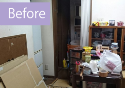 トラック2台分の不用品回収(199,000円)の施工前