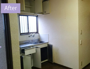 【1LDK】退去に伴う日用品全撤去(66,000円)の施工後