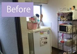 【1LDK】退去に伴う日用品全撤去(66,000円)の施工前