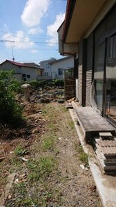 物置・エアコンの撤去とお庭の掃除作業の施工後