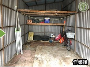 車庫のみの不用品回収作業(90,000円)の施工後