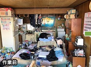 【4LDK】孤独死現場の家財整理(230,000円)の施工前