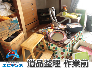 和室の家具・日用品全撤去の施工前