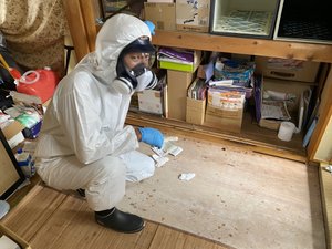 【特殊清掃】死後1週間の孤独死現現場 賃貸アパート(557,000円)の施工前