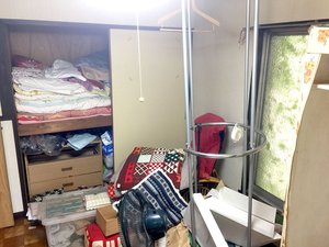 引っ越しによる残置物撤去の施工前