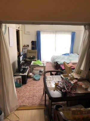 【1LDK】鍵をお預かりしての家財整理作業(169,400円)の施工前